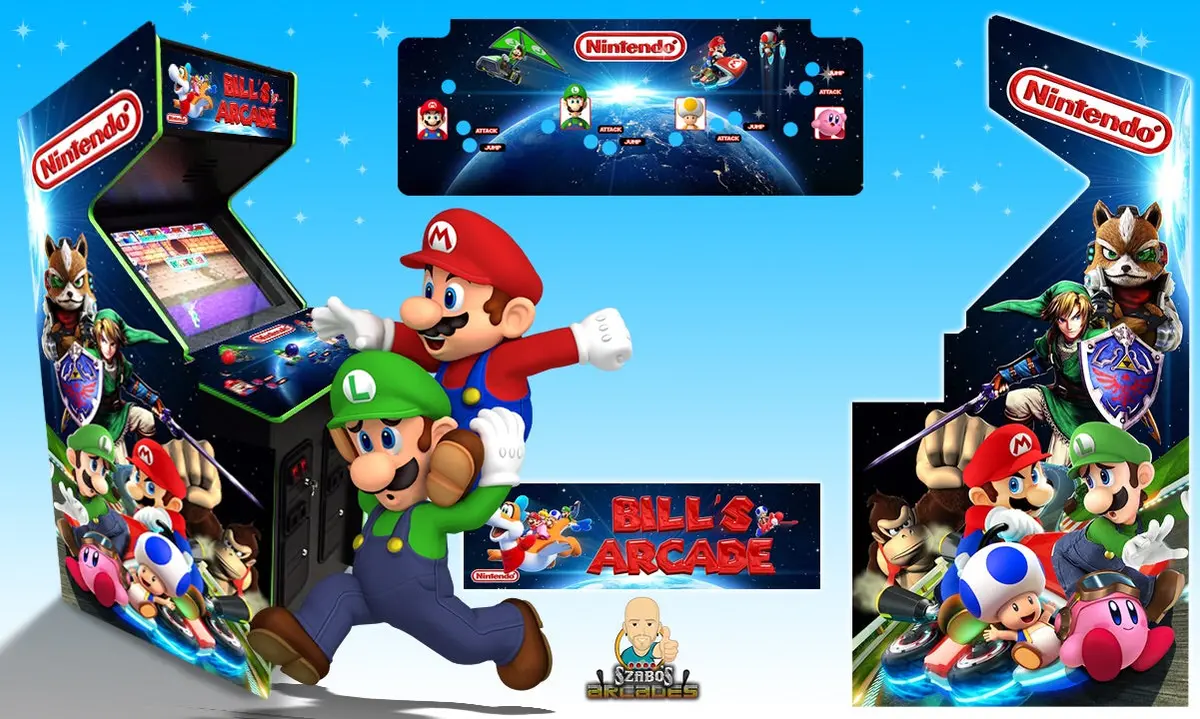 Nintendo  Themed Multicade Custom Art 1