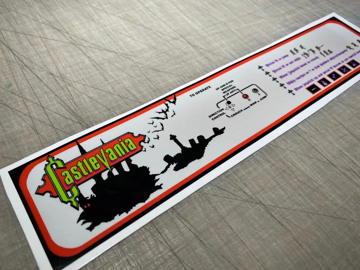 Castlevania Instruction Decal 1