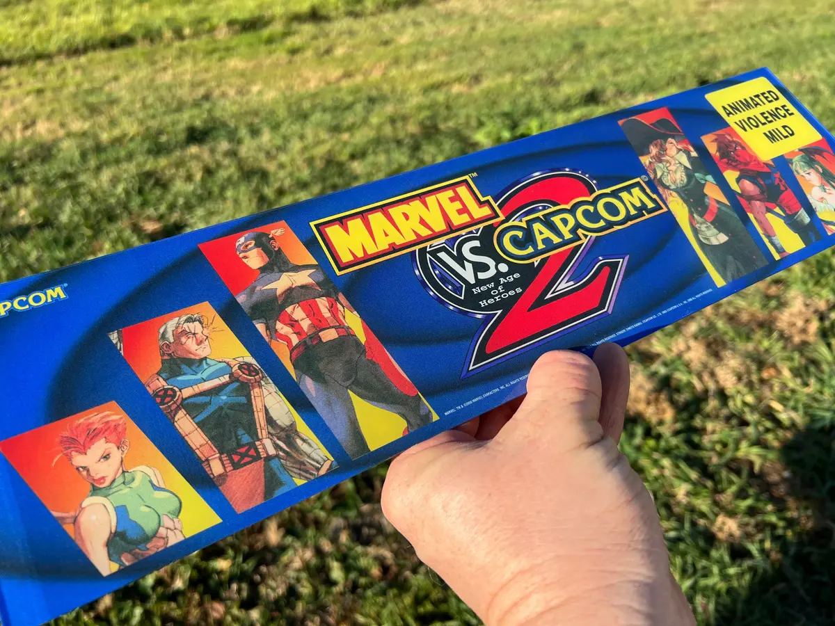 Arcade 1Up Marvel Vs Capcom 2 Replacement Acrylic Marquee 1