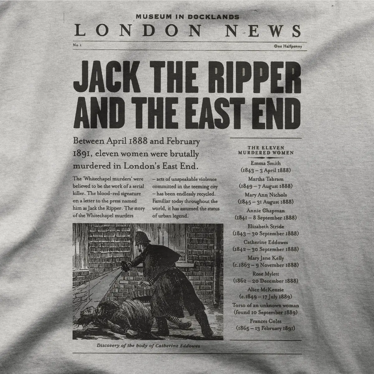 Jack The Ripper | Newspaper | Tee 1