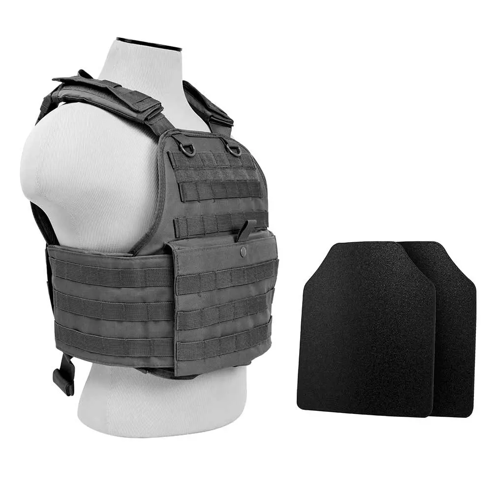 Ncstar Plate Carrier Vestwith 10"X12" Level Iiia Shooter's Cut 2X Hard Ballistic Panels 1