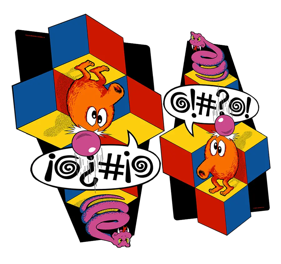 Q*Bert- Side Art 1