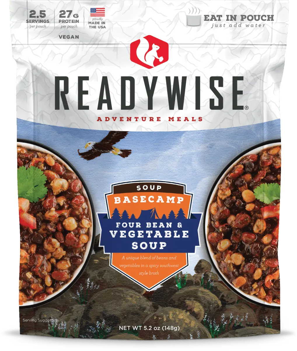 Readywise 6 Ct Case Basecamp Four Bean & Vegetable Soup 1