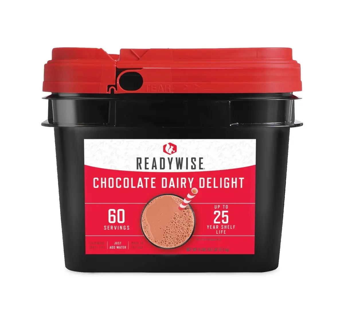Readywise 60 Serving Whey Chocolate Milk Bucket 1