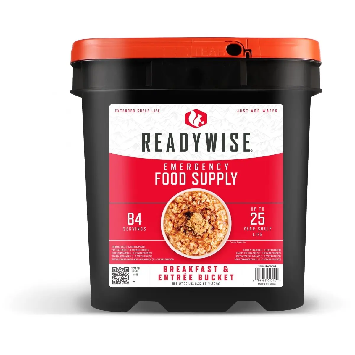 Readywise 84 Serving Breakfast & Entree Grab & Go Bucket 1
