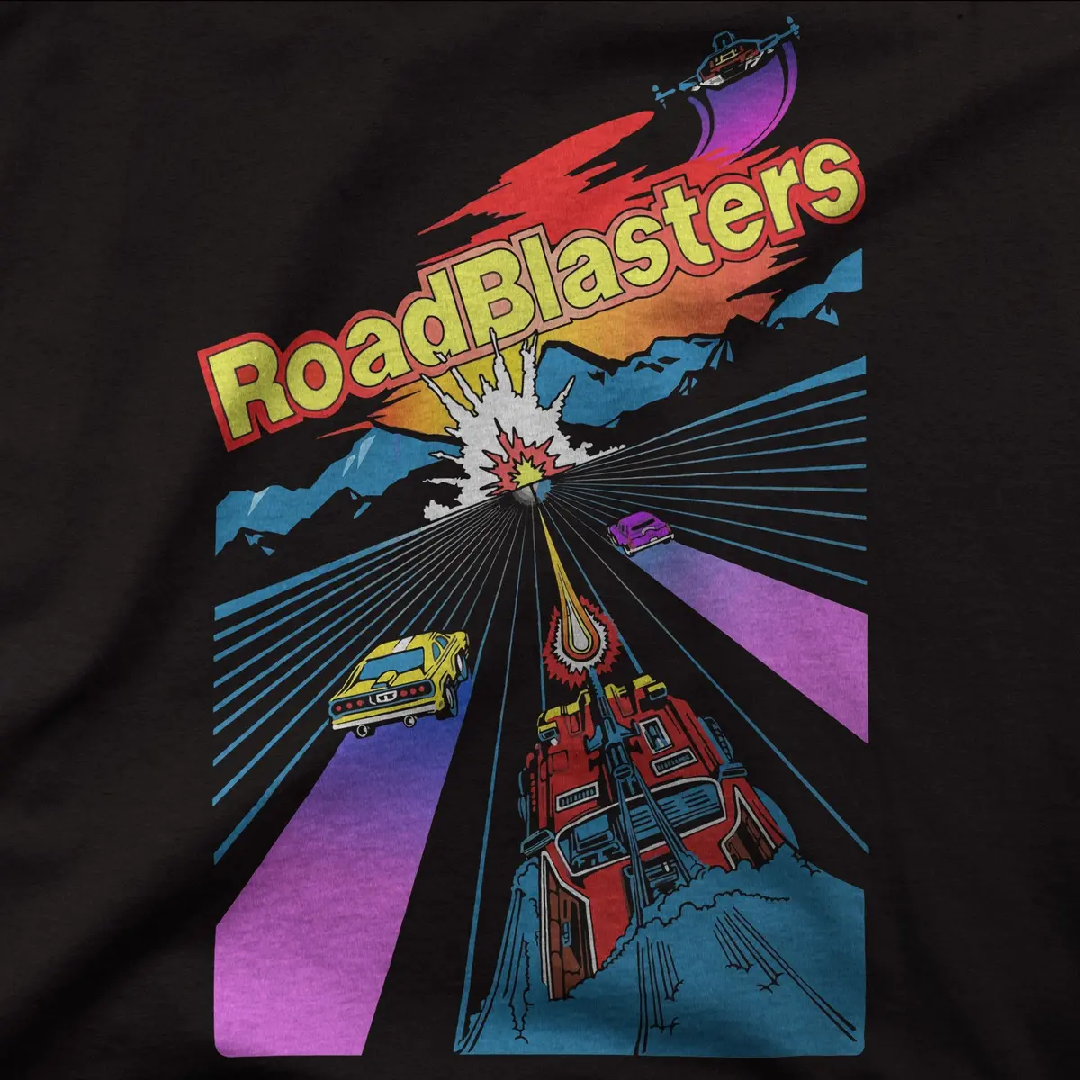 Roadblasters Retro Game | Tee 1