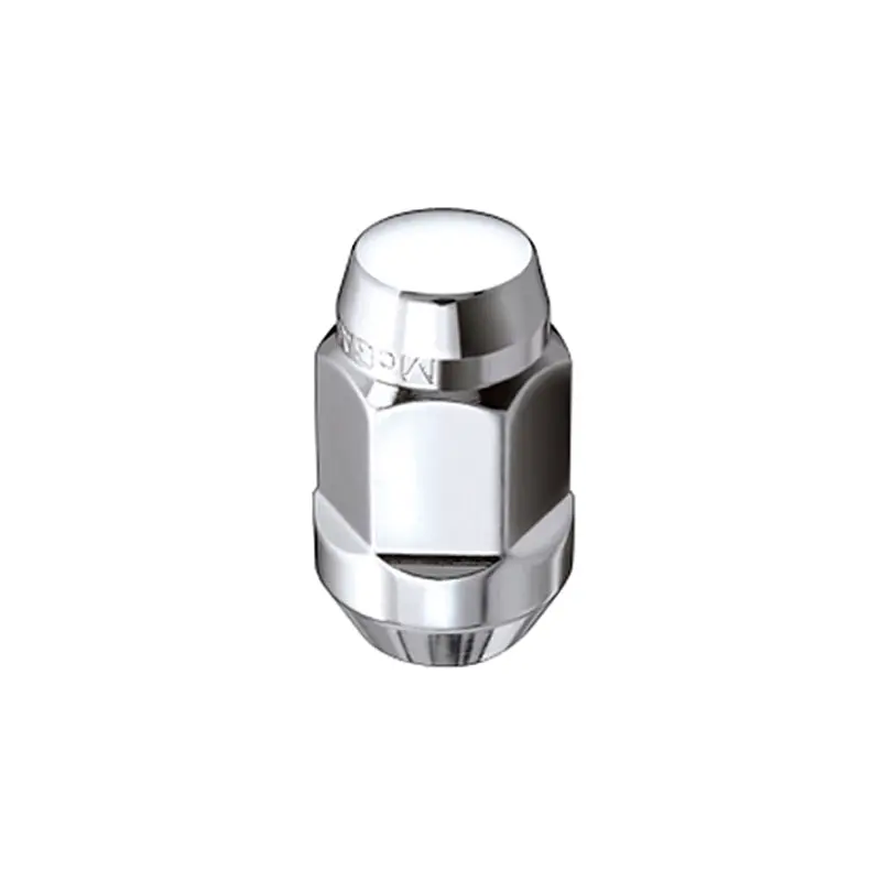 Mcgard Hex Lug Nuts – Cone Seat, Bulge Style, 7/16"-20 Thread, 3/4" Hex, 1.45" Length (Chrome, Pack Of 100) 1