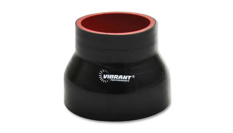 Vibrant Black Silicone Reducer Coupler: 4.50" Id × 4.00" Id × 4.50" Length 1