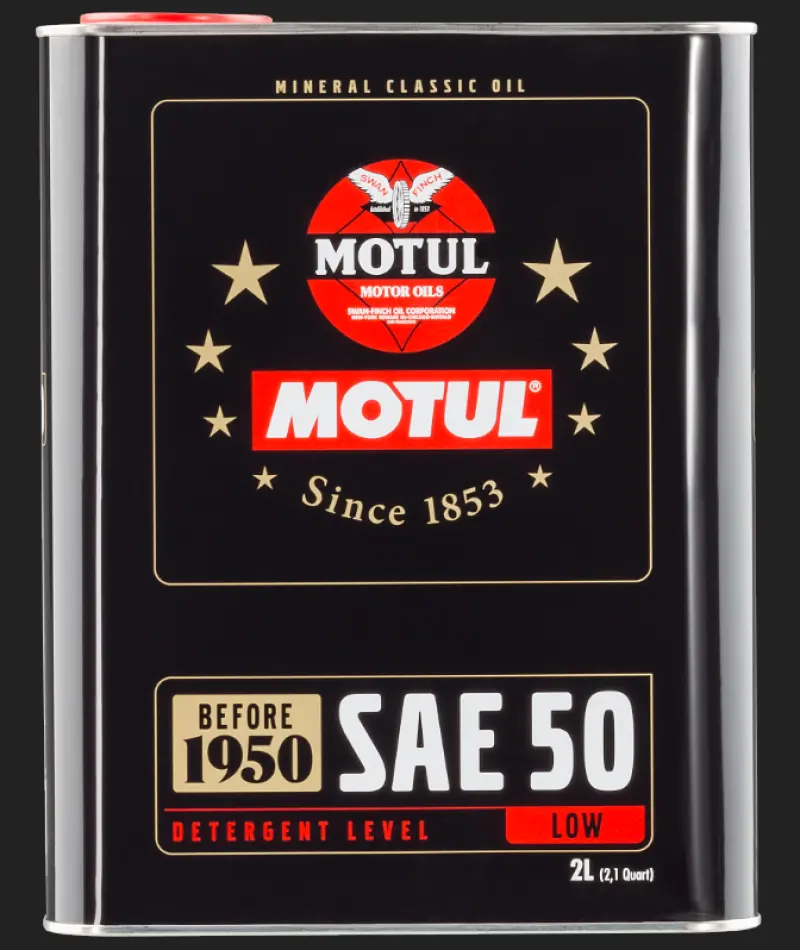 Motul Classic Sae 50 Engine Oil – 6-Pack, 2-Liter Bottles 1