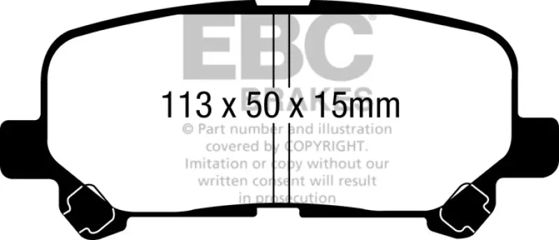 Ebc Greenstuff Rear Brake Pads For 2007–2013 Acura Mdx 3.7L (Fits 12.6-Inch Rotors) 2