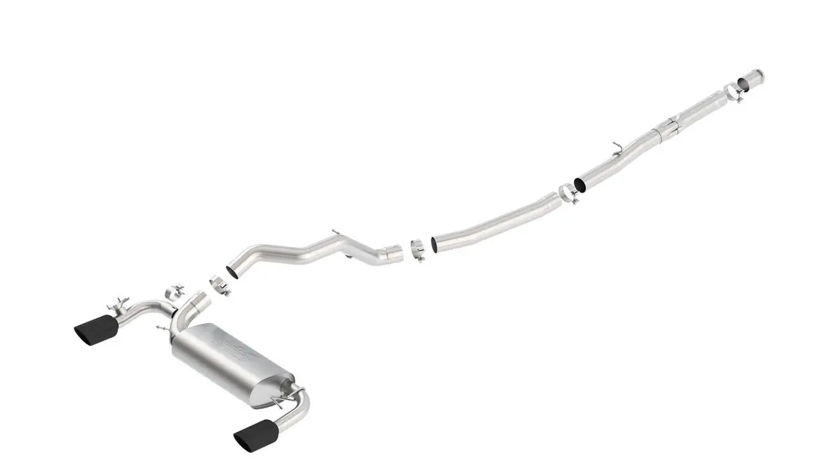 Borla Atak Cat-Back Exhaust System With Black Chrome Tips For 2016–2018 Ford Focus Rs (2.3L) 1