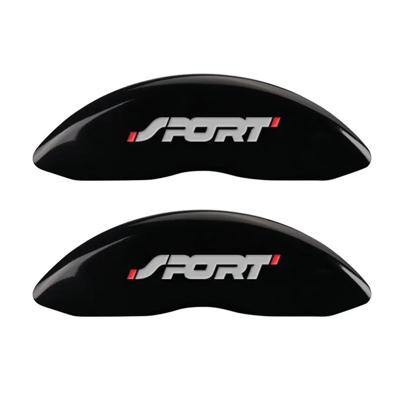 Mgp Engraved 4-Piston Caliper Covers – Front & Rear, Sport Black Finish, Bolt-Free Installation 1
