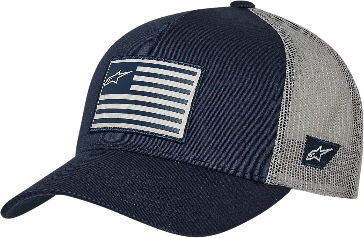 Alpinestars Flag Snapback Cap – Navy And Gray, One Size (Model 1211810137011Os) 1