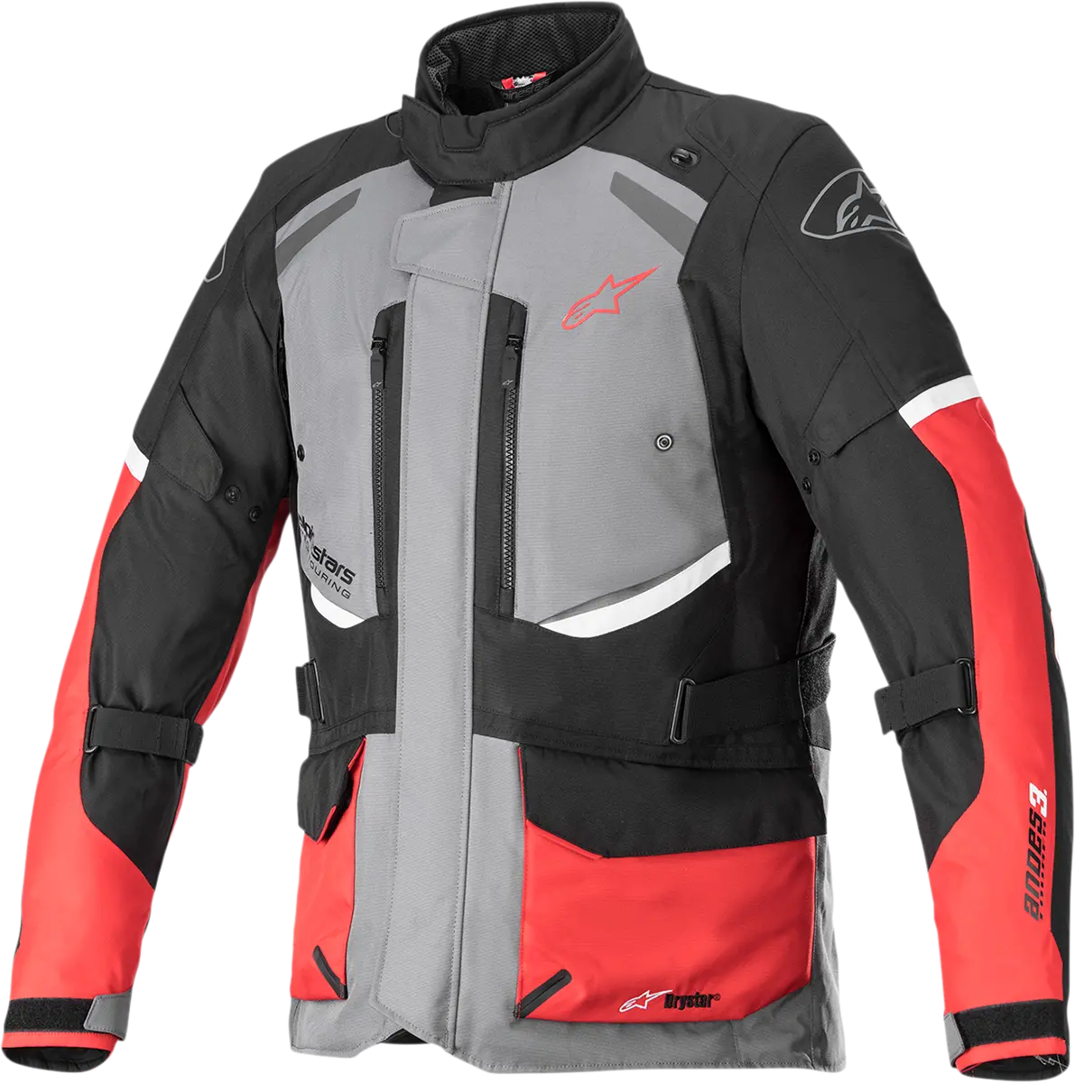 Alpinestars Andes V3 Motorcycle Jacket – Gray/Black/Red, Medium (Model 3207521-9018-M) 1