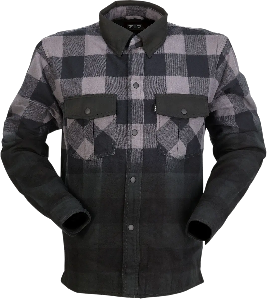 Z1R Duke Ombre Flannel Shirt – Gray/Black, Size 2Xl (Style 2840-0161) 1