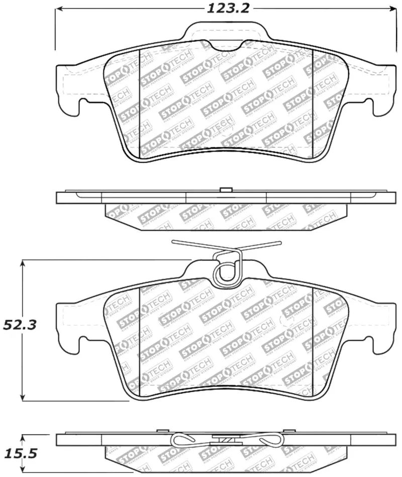 Stoptech Street Select Brake Pads - Rear 1