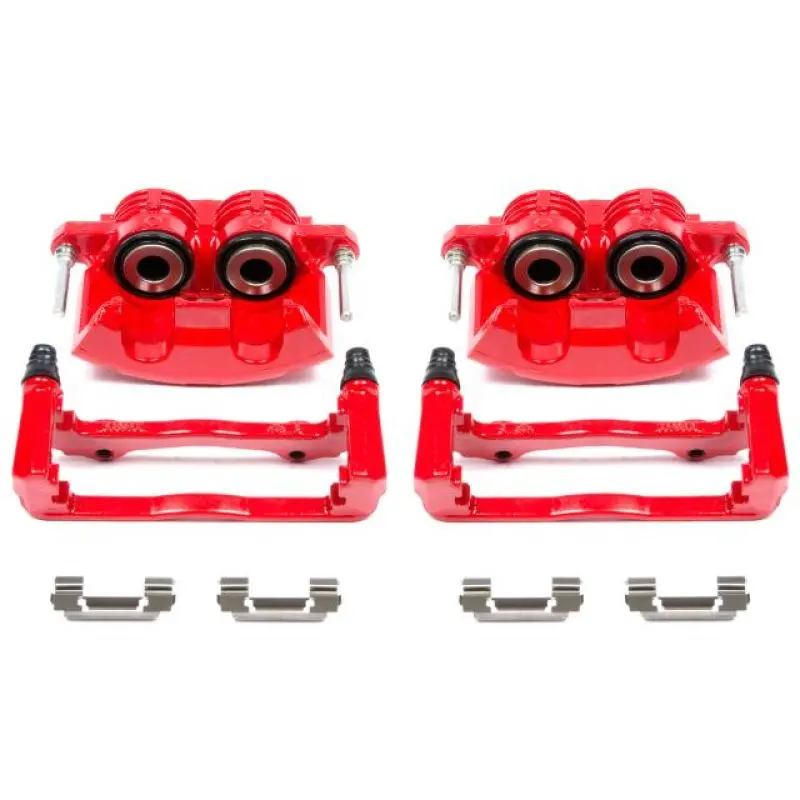Power Stop Red Caliper Upgrade Kit With Mounting Brackets – Front Pair, For 1998–2002 Chevrolet Camaro 1