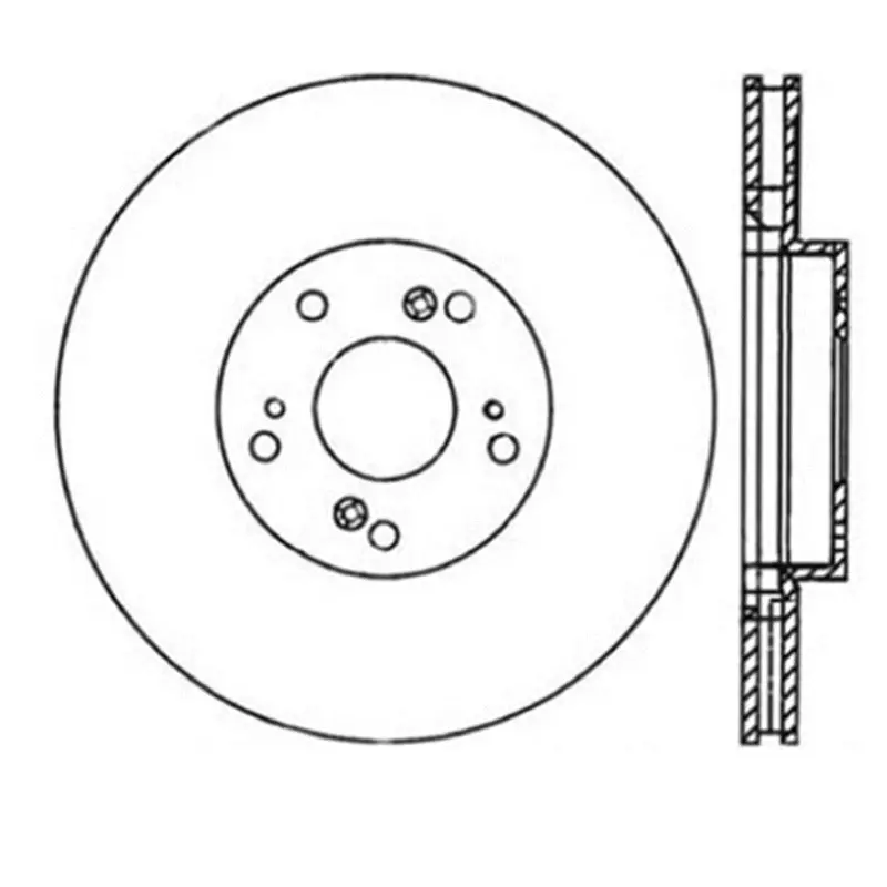 Stoptech Power Slot Slotted Front Right Brake Rotor For 2006–2008 Honda Civic Si 1