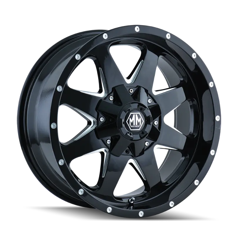 Mayhem 8040 Forged Alloy Wheel – 20X9, 6X135, 18Mm Offset, 106Mm Hub Bore, Black W/ Milled Spokes 1