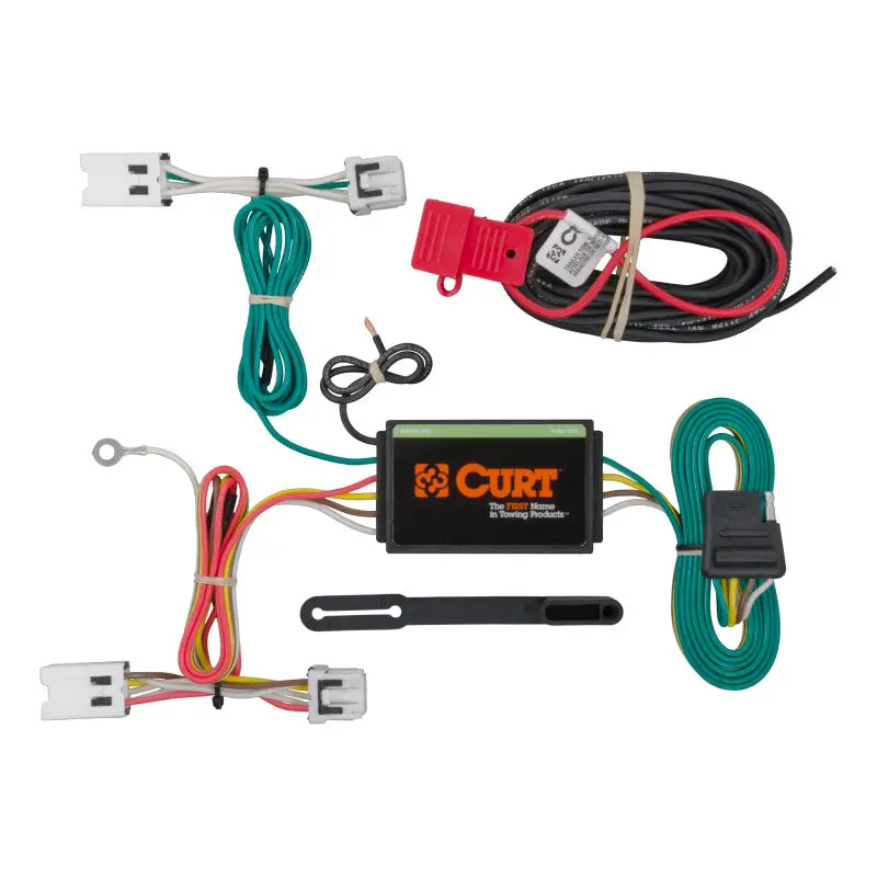 Curt Custom Vehicle Wiring Harness – 4-Way Flat Trailer Connector For 2013–2019 Nissan Sentra 1