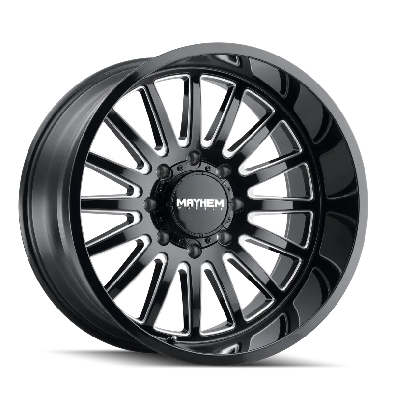 Mayhem Utopia Forged Wheel – 20X9", 8X180 Bolt Pattern, Zero Offset, 124.2Mm Hub Bore, Black W/ Milled Spokes 1