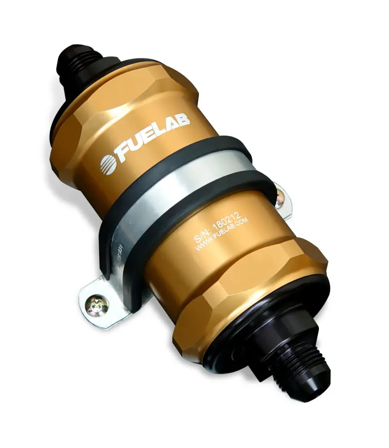 Fuelab Inline Fuel Filter – 6An, 100-Micron Stainless Steel With Check Valve 1