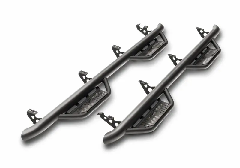 N-Fab Podium Lg Running Boards — 3-Inch Width — For 2019 Ram 2500/3500 Crew Cab (Gas & Diesel), Texas Black Finish 1