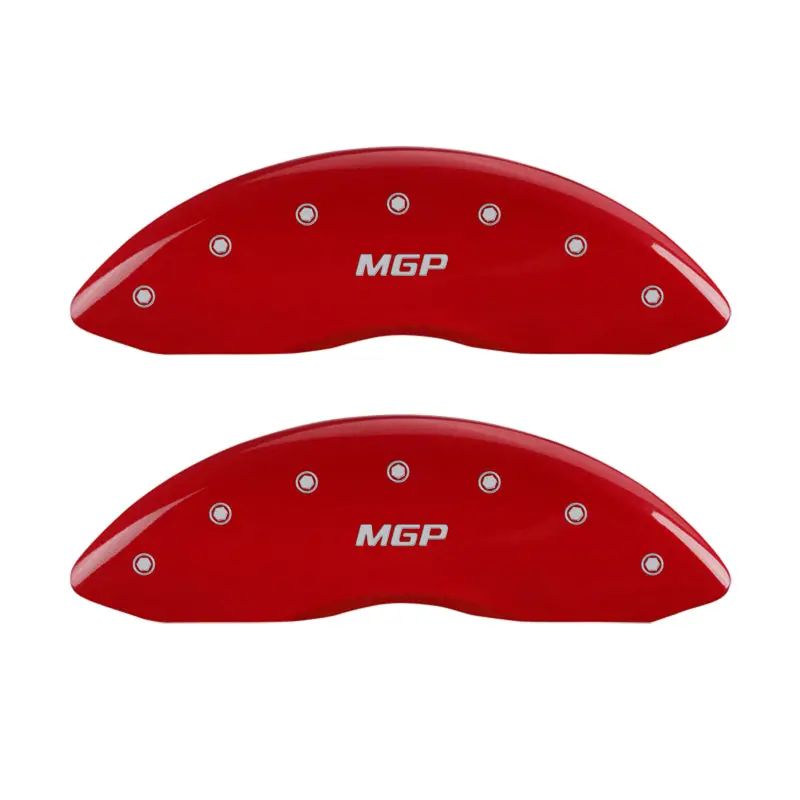 Mgp Engraved Red Caliper Covers For 2016 Chevrolet Ss – Front & Rear Set With Silver Lettering 1
