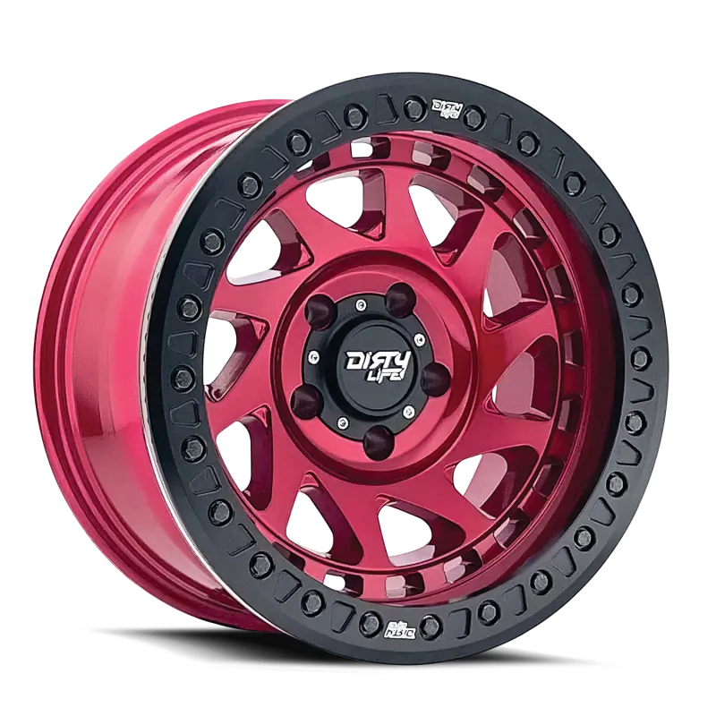 Dirty Life Enigma Race Wheel – 17×9, 8×170 Bolt Pattern, -12Mm Offset, 125.2Mm Hub Bore, Crimson Candy Red 1
