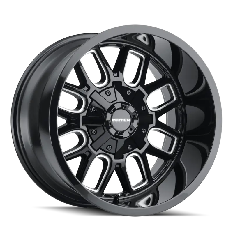 Mayhem Cogent Forged Wheel – 20X10, 5X127 Bolt Pattern, -19Mm Offset, 87.1Mm Hub Bore, Black W/ Milled Spokes 1