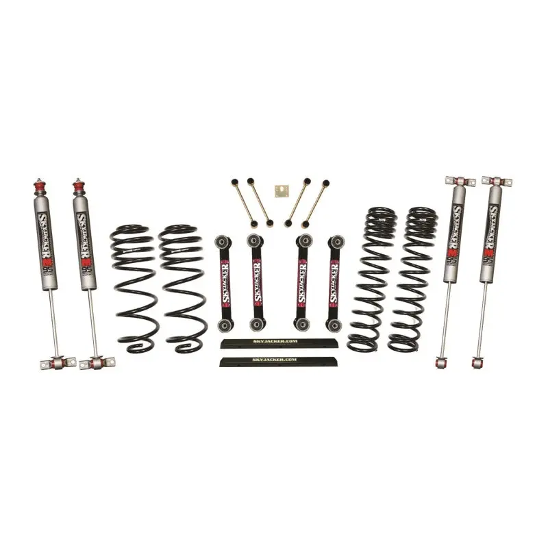 Skyjacker 03-06 Jeep Tj 4In D-Rate Long Travel Kit W/ Oe Fr/Rr Lower Links/M95 Monotube Shocks 1