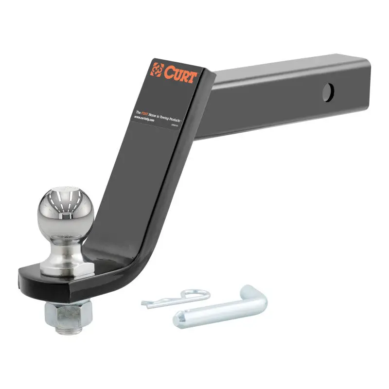 Curt Loaded Ball Mount Kit – 2" Receiver, 2" Hitch Ball, 6" Drop, Rated For 7,500 Lbs Gtw 1