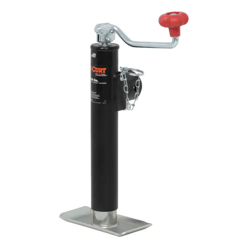 Curt Pipe-Mount Swivel Jack W/Top Handle (2000Lbs 10In Travel) 1