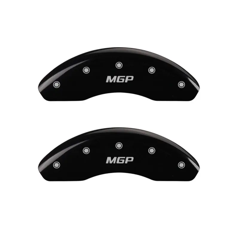 Mgp Engraved Front Brake Caliper Covers Only – Black Finish On Silver Base 1
