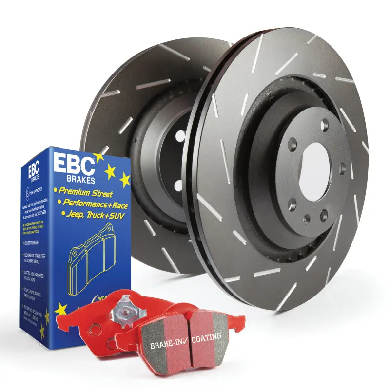 Ebc S4 Premium Brake Kit – Redstuff Pads And Usr Drilled & Slotted Rotors 1