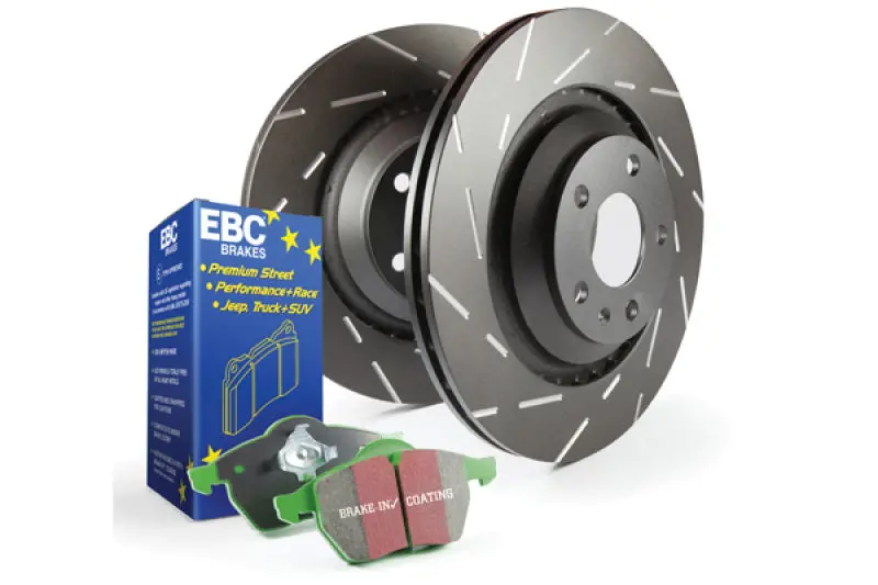 Stage 2 Performance Brake Kit – Greentuff 2000 Pads + Usr Drilled & Slotted Rotors 1