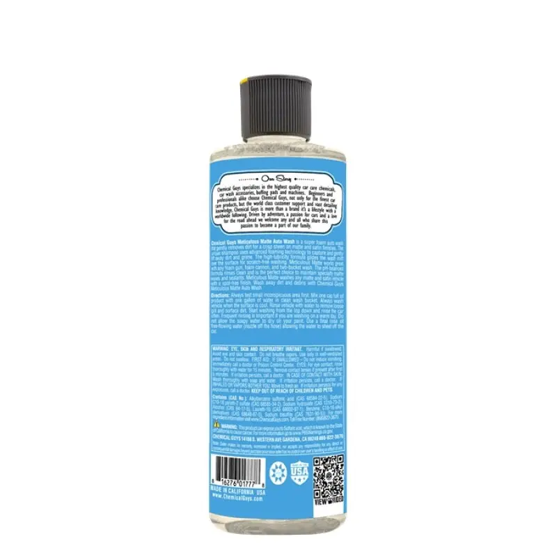 Chemical Guys Meticulous Matte Wash – Satin-Matte Finish Cleaner, 16-Ounce Bottle 1