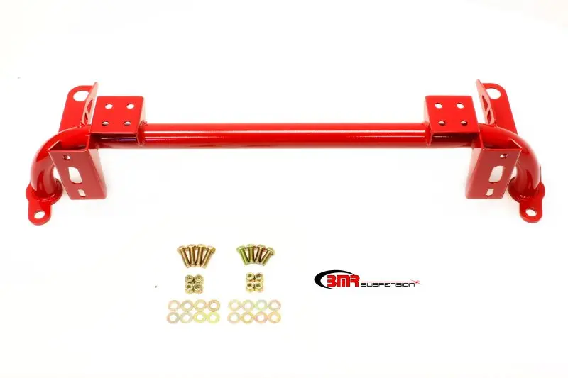 Bmr Radiator Support Brace With Integrated Sway Bar Mount – Red Finish For 2005–2014 Mustang S197 1