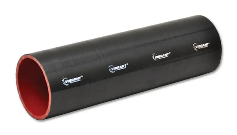 Vibrant 4-Ply Reinforced Black Silicone Hose Coupler – 2-Inch Id × 12-Inch Length 1