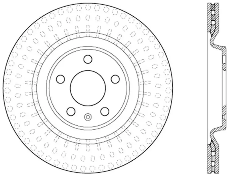 Stoptech Drilled Rear Brake Rotor – Right Side, Designed For Audi S4 1