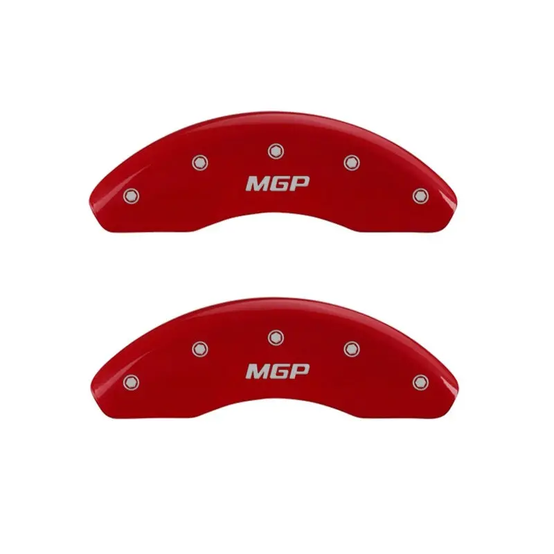 Mgp Engraved Front Caliper Covers – Red Finish With Silver Accent, Set Of Two 1