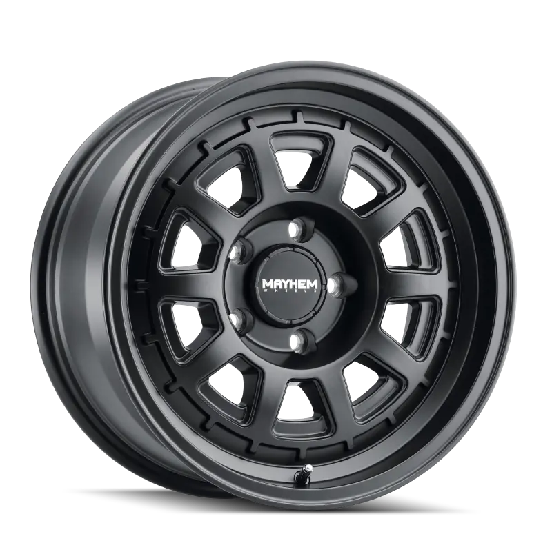 Mayhem Voyager 18X9 Wheel – 8X165.1 Bolt Pattern, 0Mm Offset, 125.2Mm Hub Bore, Matte Black Finish 1
