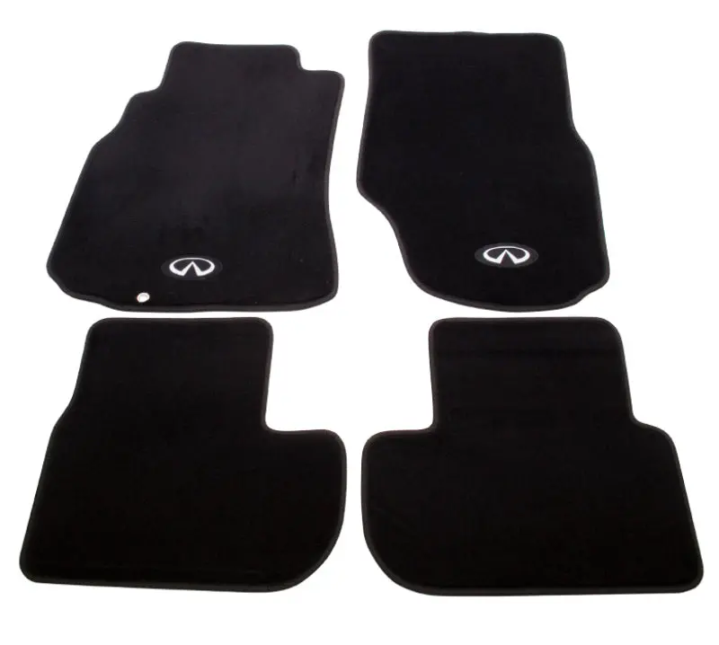 Nrg Custom Floor Mats For 2003–2006 Infiniti G35 – 4-Piece Set With Embossed Logo 1