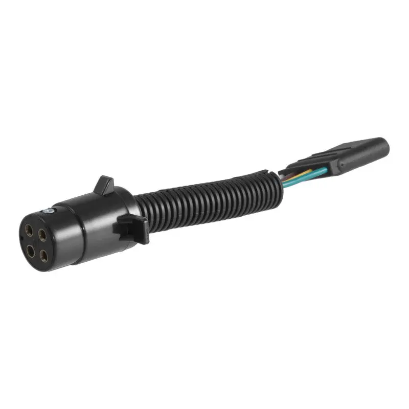 Curt 4-Pin Round-To-Flat Electrical Adapter Kit For Vehicle-To-Trailer Wiring 1