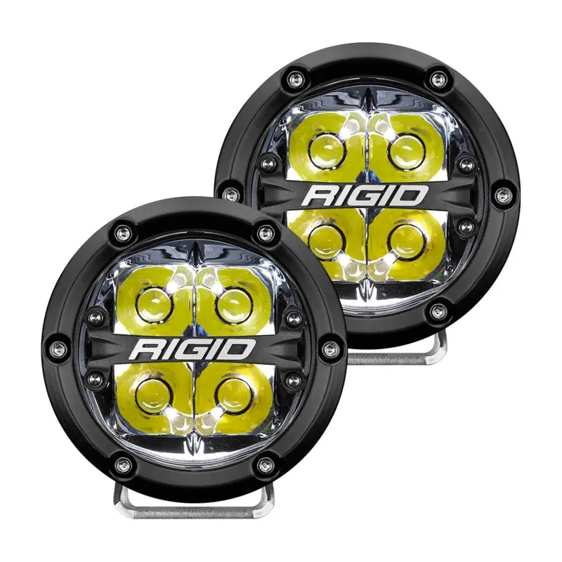 Rigid Industries 360-Series 4-Inch Led Off-Road Spot Lights – White Beam With White Backlight (Sold As Pair) 1